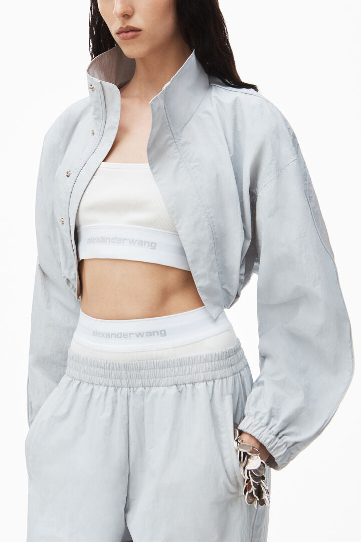 ALEXANDER WANG Women Logo Elastic Bra Top Bolero Track Jacket – Atelier New  York