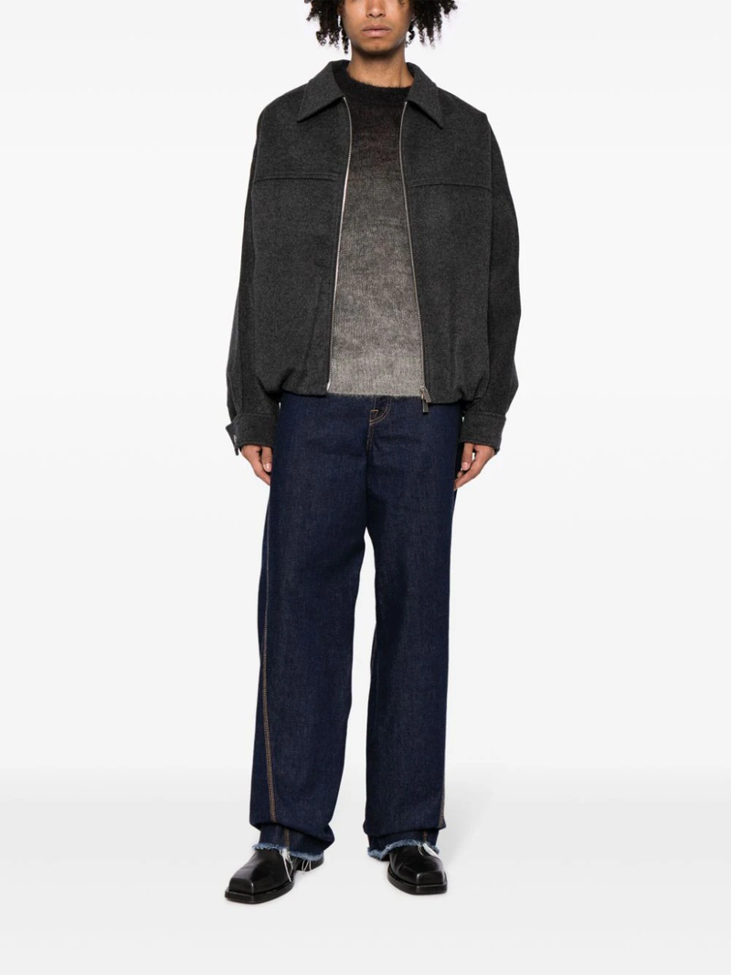 SYSTEM Men Wool Zip Up Blouson – Atelier New York