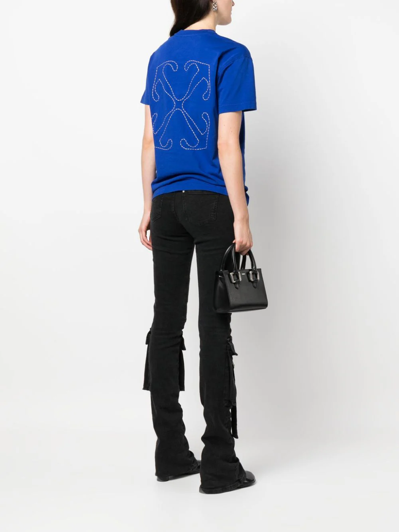 OFF-WHITE Women Embroidery Stitch Arrow Casual Tee