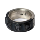 PARTS OF FOUR - Sistema Ring (Terrestrial Surfaced, 1.0 CT, 4 Black Diamond Fragments, 9mm, MA+KA+KFRDIA)