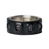 PARTS OF FOUR - Sistema Ring (Terrestrial Surfaced, 1.0 CT, 4 Black Diamond Fragments, 9mm, MA+KA+KFRDIA)