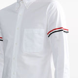 THOM BROWNE - Men Classic Long Sleeve Button Down Point Shirt W/ GG Armband In Oxford