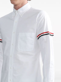 THOM BROWNE - Men Classic Long Sleeve Button Down Point Shirt W/ GG Armband In Oxford