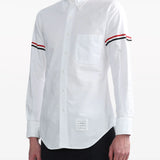 THOM BROWNE - Men Classic Long Sleeve Button Down Point Shirt W/ GG Armband In Oxford