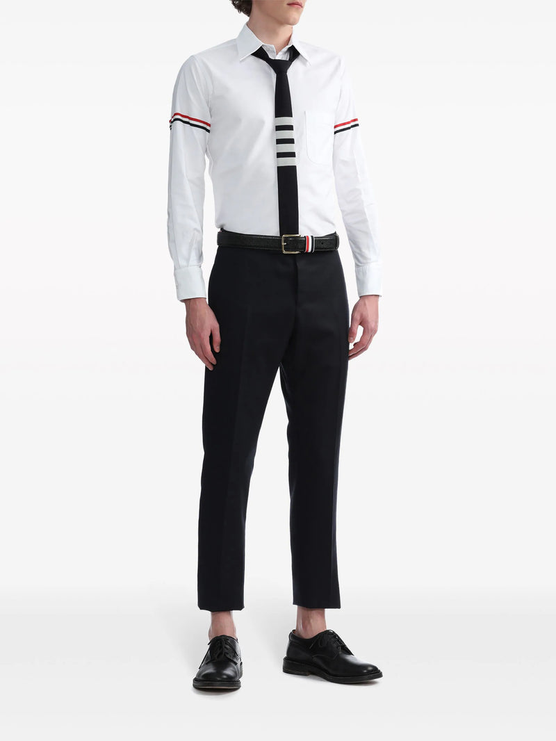 THOM BROWNE - Men Classic Long Sleeve Button Down Point Shirt W/ GG Armband In Oxford