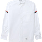 THOM BROWNE - Men Classic Long Sleeve Button Down Point Shirt W/ GG Armband In Oxford