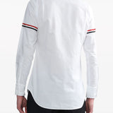 THOM BROWNE - Men Classic Long Sleeve Button Down Point Shirt W/ GG Armband In Oxford