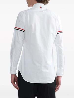 THOM BROWNE - Men Classic Long Sleeve Button Down Point Shirt W/ GG Armband In Oxford