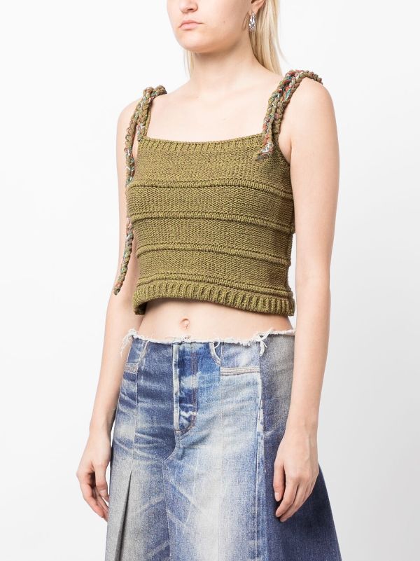 ADER ERROR WOMEN KNIT CAMI CROPPED TOP - TRR