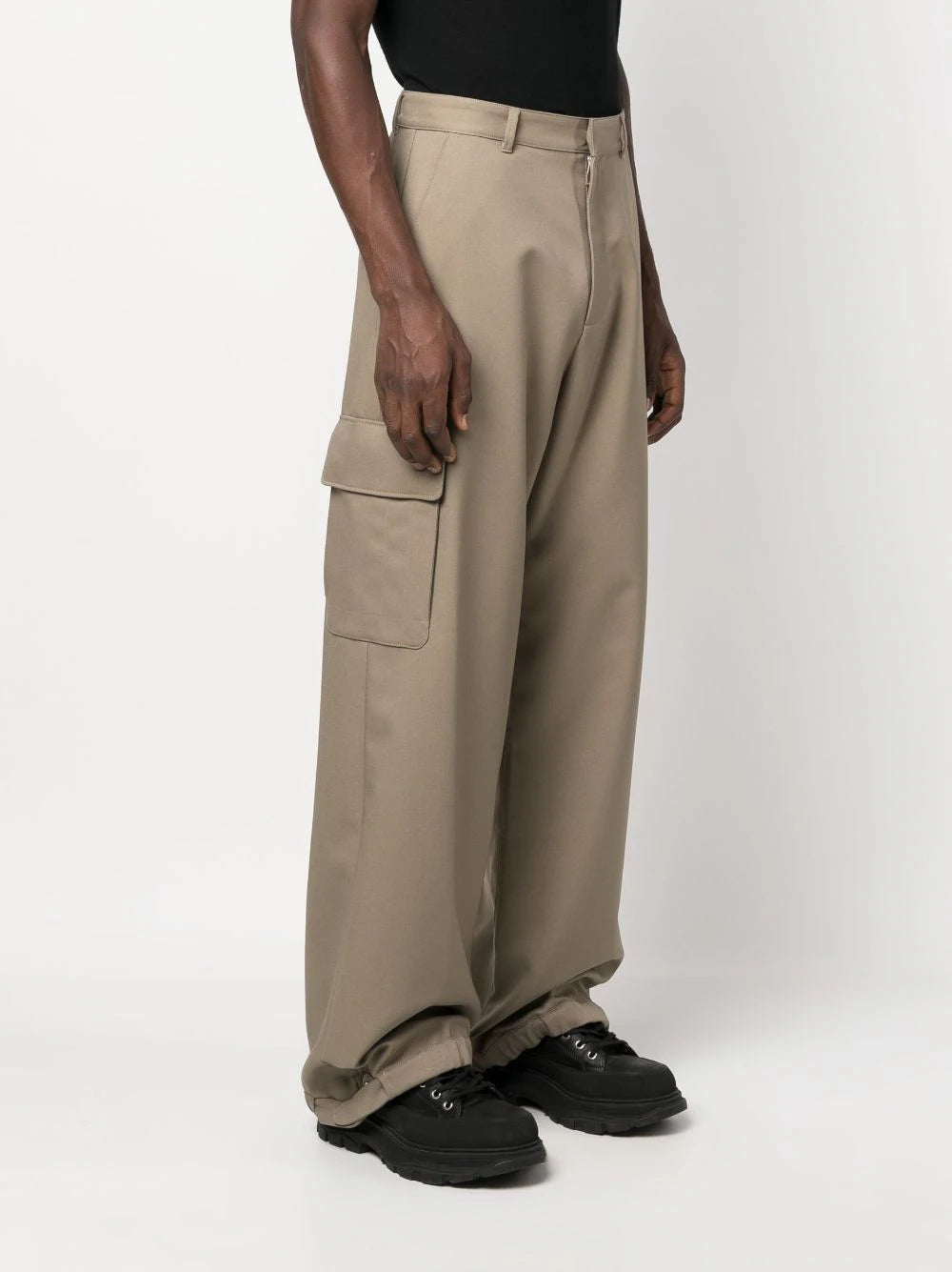 OFF-WHITE Men OW Embroidery Drill Cargo Pants