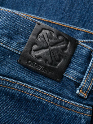 OFF-WHITE Men Arrow Tab Zip Detail Skate Jeans