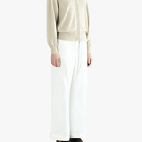 Tan sweater, full body view