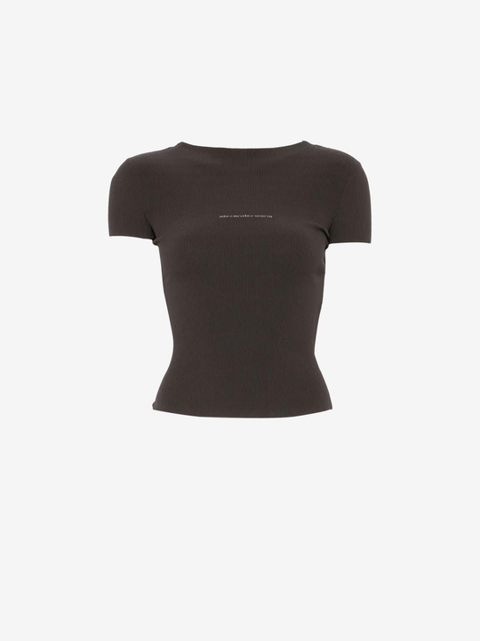 Black t-shirt, front view