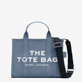 Blue tote bag, front view