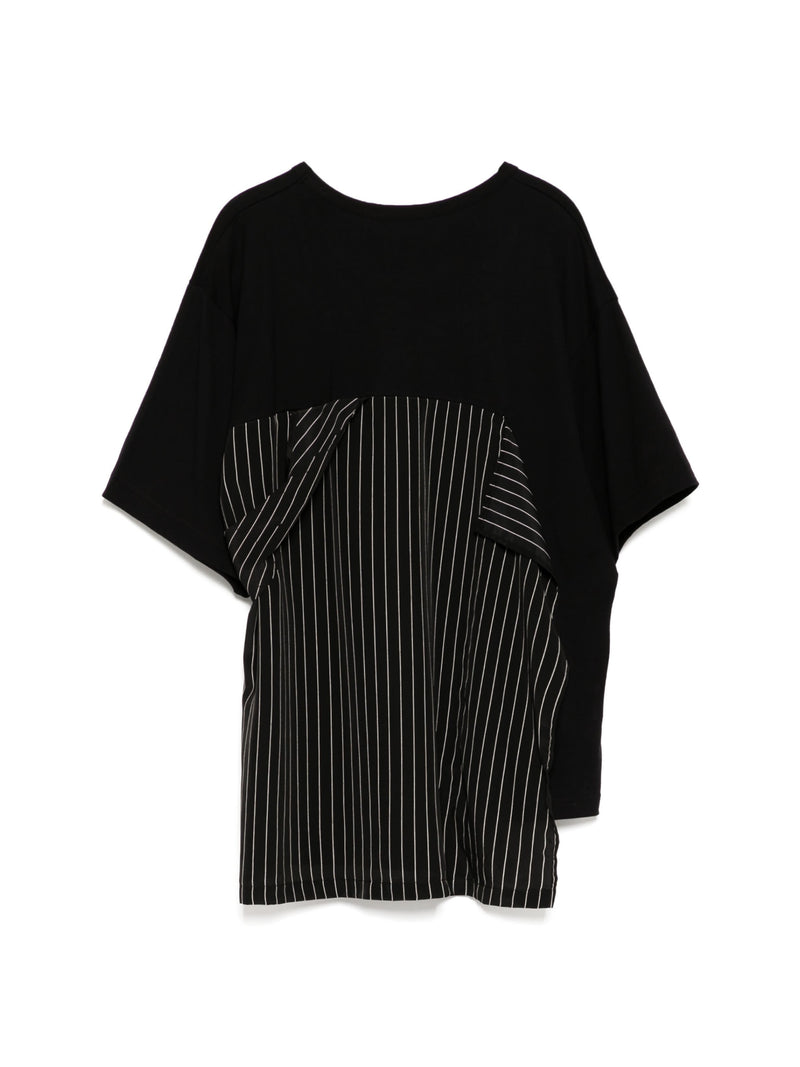 Y'S - Women Front Gathered Stripe T-shirt