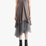 Tan dresses, full body view