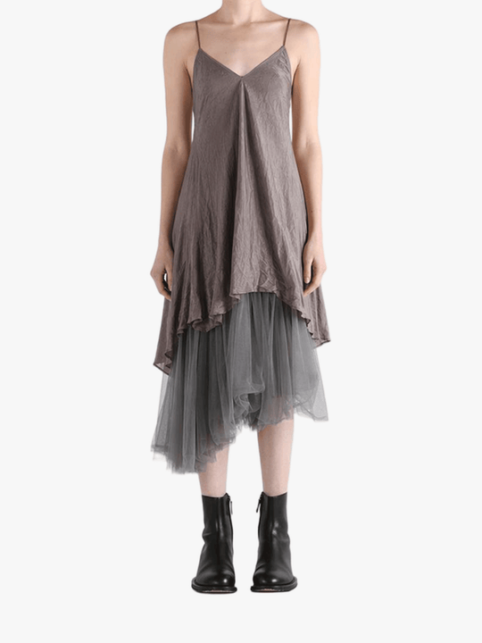 Tan dresses, full body view