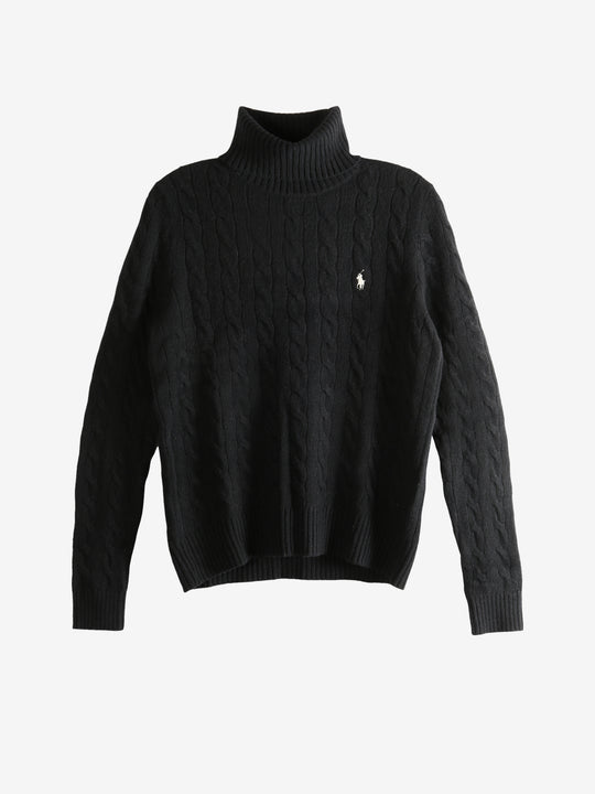 Black knitwear, front view