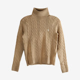 Tan pullover, front view