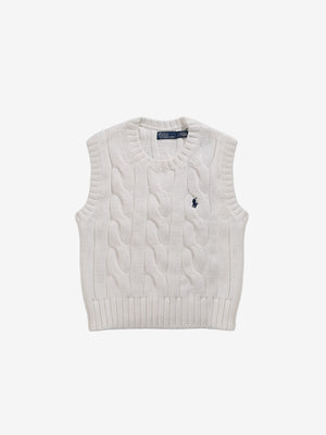 POLO RALPH LAUREN - Women Cable Knit Cotton Sweater Vest