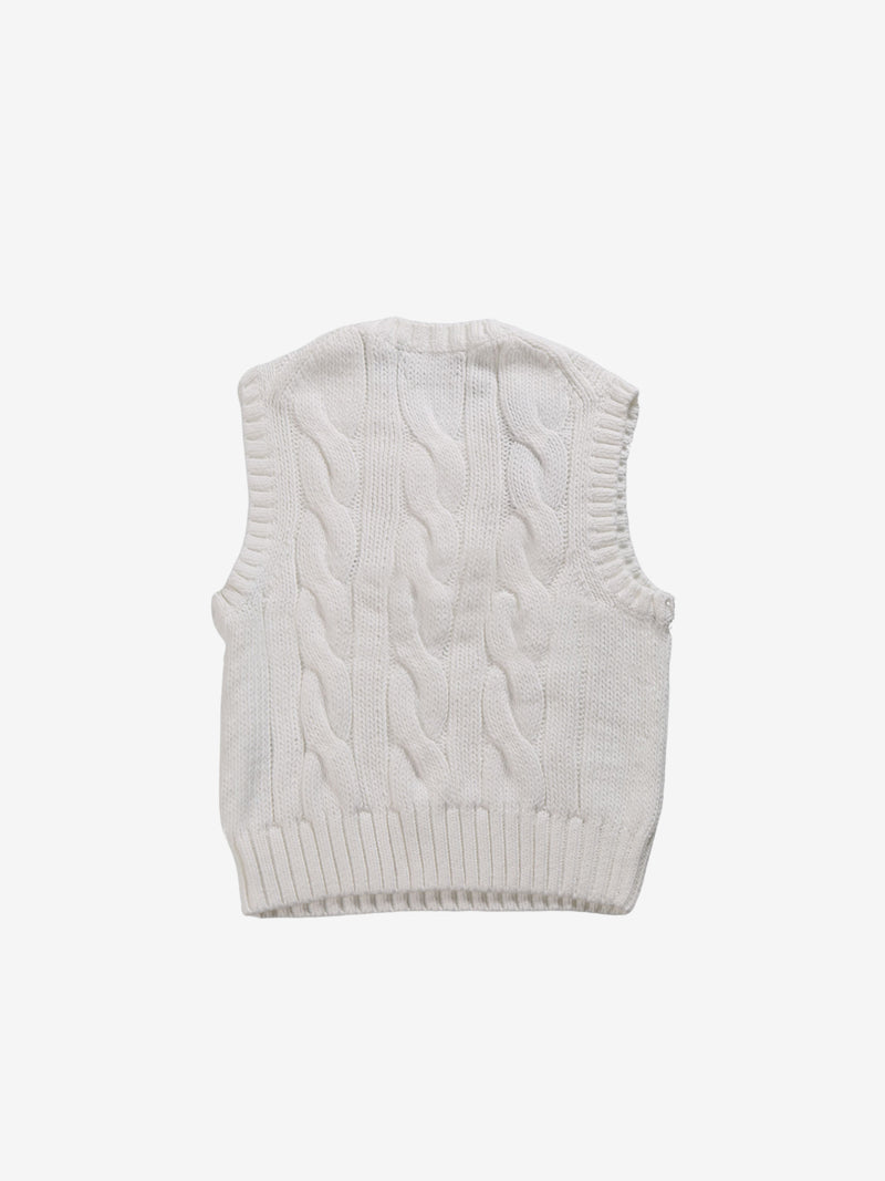 POLO RALPH LAUREN - Women Cable Knit Cotton Sweater Vest