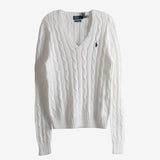 White knitwear, front view