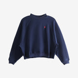 Navy knitwear, front view