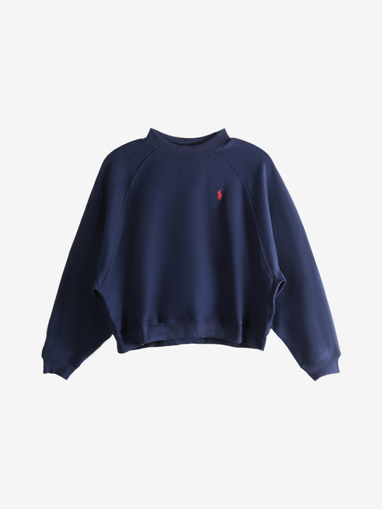Navy knitwear, front view