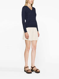 POLO RALPH LAUREN - Women Cable Knit V Neck Sweater