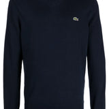 Navy sweater, front view