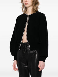 ALEXANDER WANG - Women Cropped Cardigan With Ball Chain Necklace