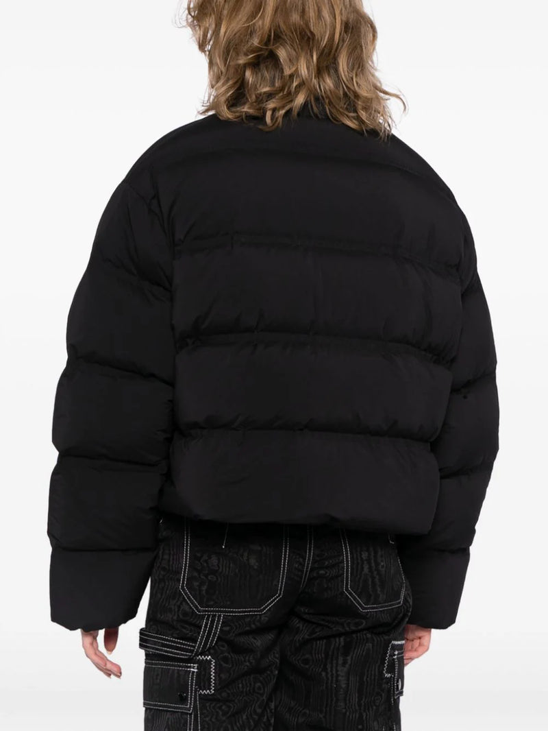 ALEXANDER WANG - Women Jacquard Channel Cropped Puffer W/ Reflective Logo