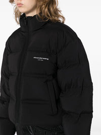 ALEXANDER WANG - Women Jacquard Channel Cropped Puffer W/ Reflective Logo