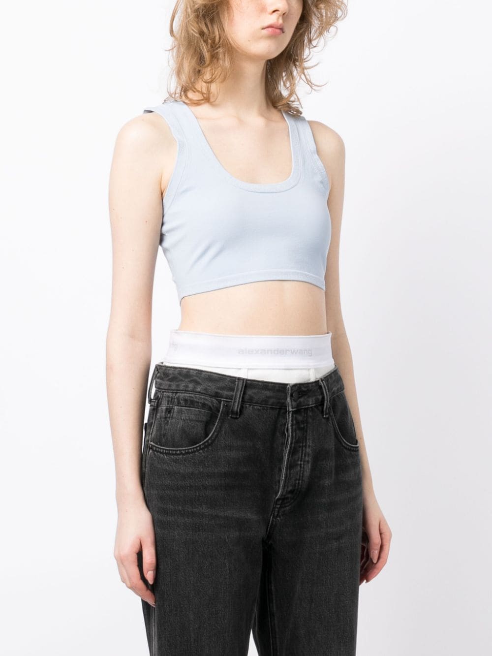 T By Alexander Wang - Logo Trim Bra Top  HBX - Globally Curated Fashion  and Lifestyle by Hypebeast