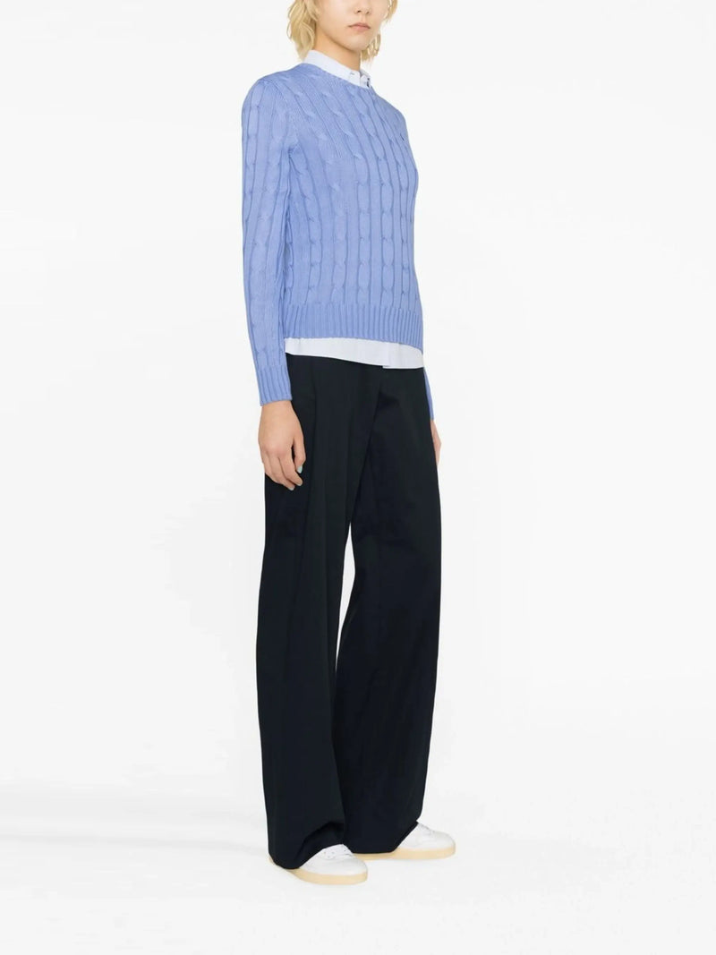 POLO RALPH LAUREN - Women Cable Knit Cotton Crewneck Sweater