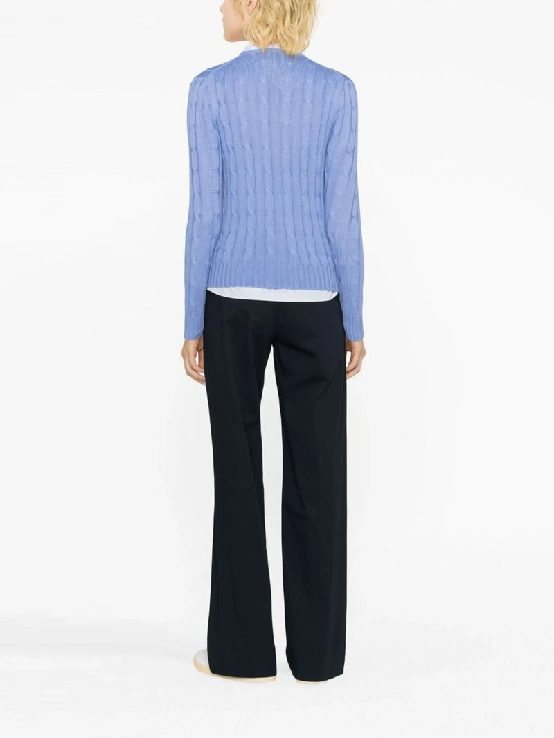 POLO RALPH LAUREN - Women Cable Knit Cotton Crewneck Sweater