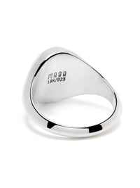 MAOR MEEK RING OVAL TOP IN SILVER AND YELLOW GOLD