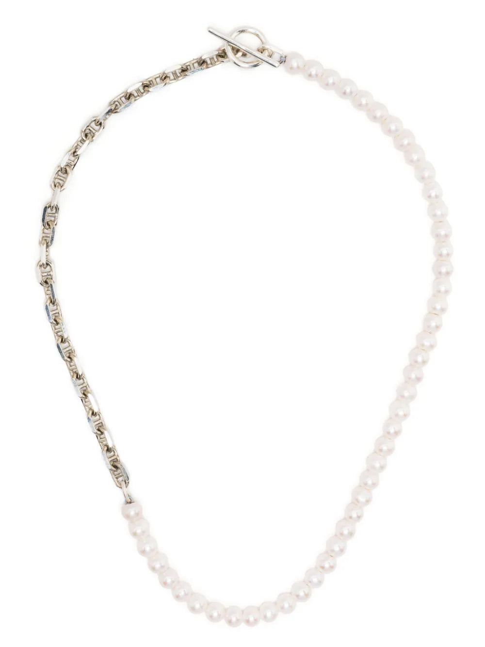 MAOR Perla Marinialinko Necklace in Silver with White Pearls