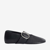 JIL SANDER - Women Soft Leather Mary Jane Ballerina Flat