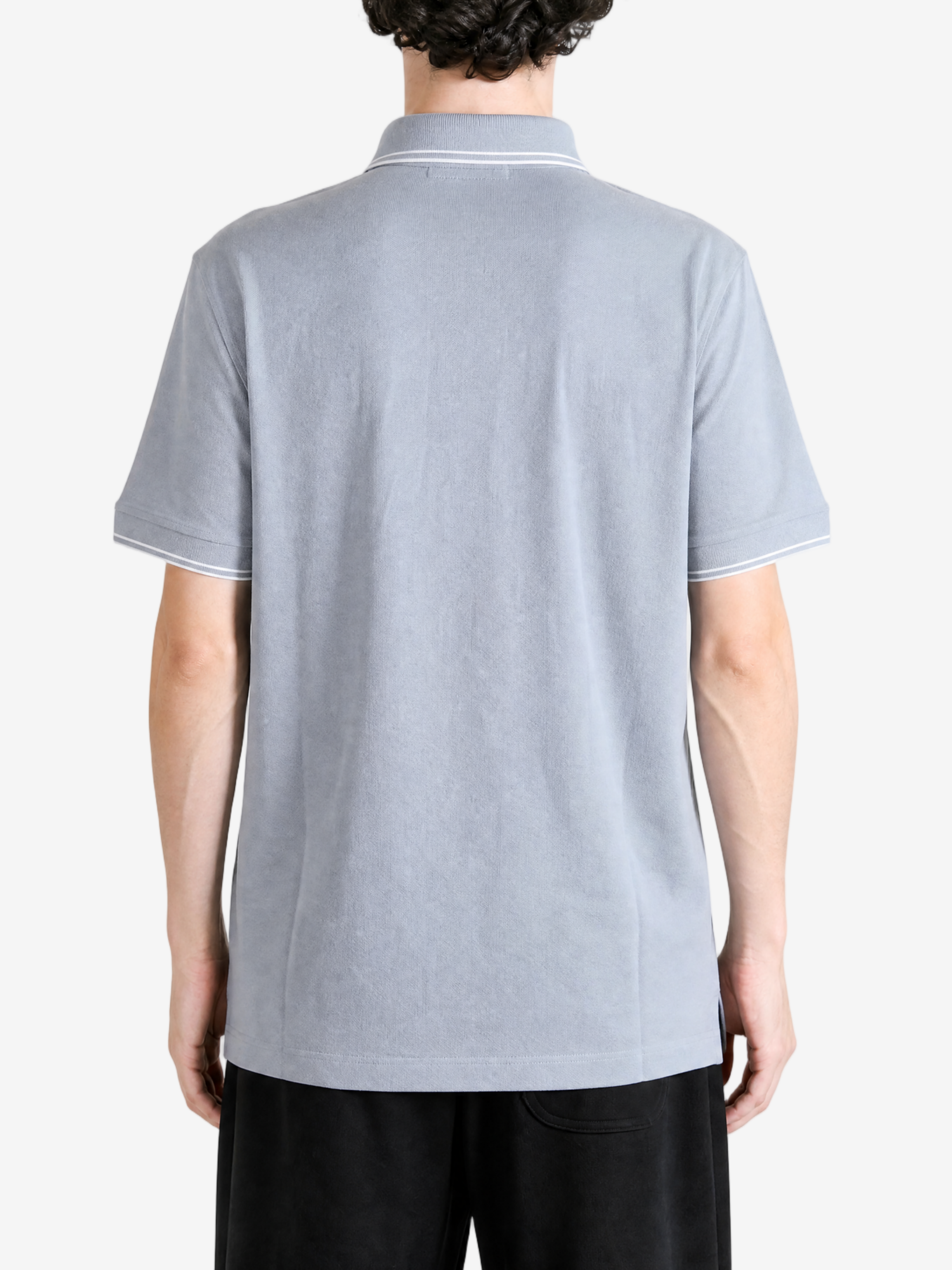 Grey top, full body view