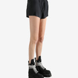 Black shorts worn by a person, showing the shorts fit