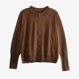 Brown cardigan, front view