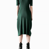 Green dress,back view
