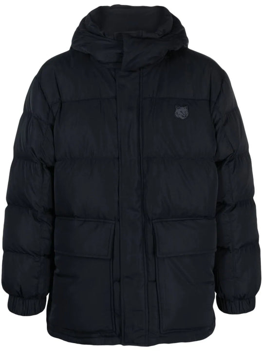 MAISON KITSUNE - Men Nylon W Tonal Fox Head Patch Hooded Puffer