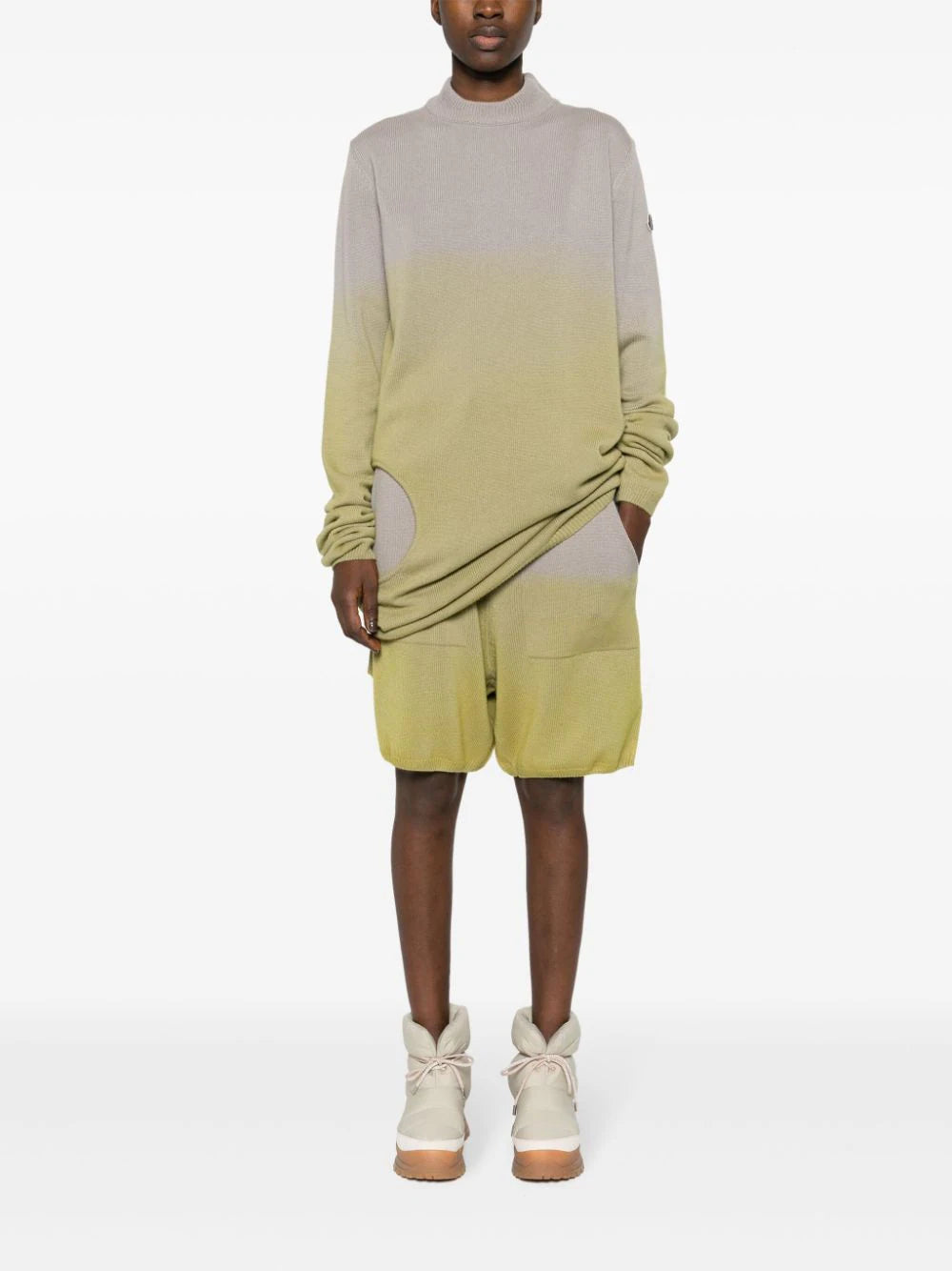 RICK OWENS X MONCLER - Women Subhuman Sweater – Atelier New York RICK OWENS X MONCLER - Women Subhuman Sweater – Atelier New York