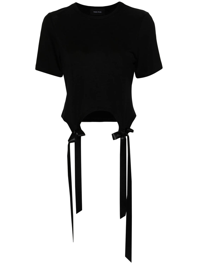 SIMONE ROCHA - Women W/ Bow Tails Easy Short Sleeve T-Shirt