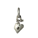 PARTS OF FOUR - Jazz's Solid Heart Earring (Extra Small, 0.2 CT, Tiny Faceted Diamond Slab, DA+FCDIA)