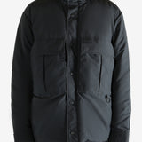 Black jacket worn by a person, showing the jacket's fit