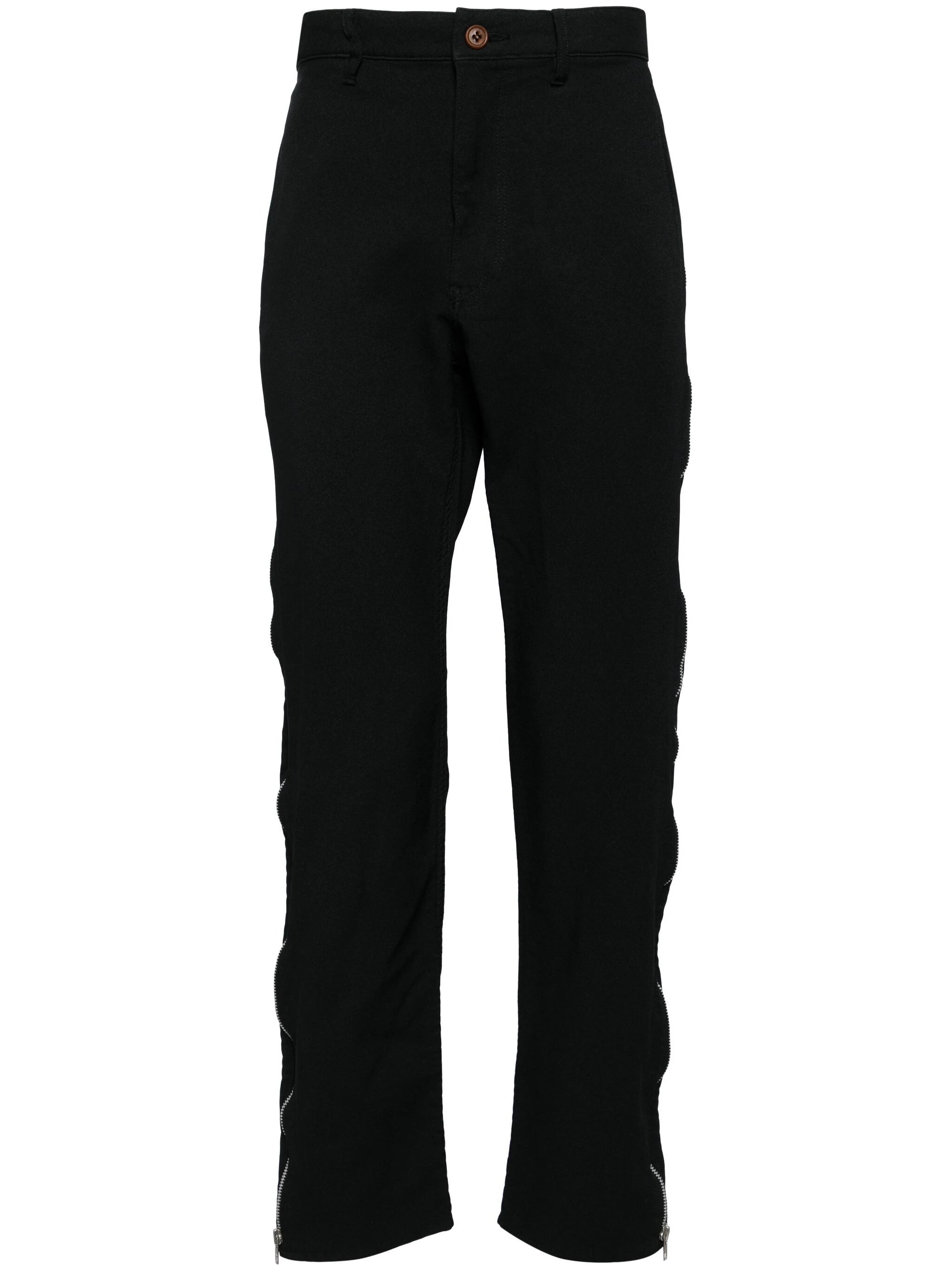 Comme des Garcons Black Women Double Zipper Line Pants Black S
