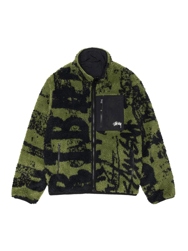 STUSSY - Men Sherpa Reversible Stamp Jacket